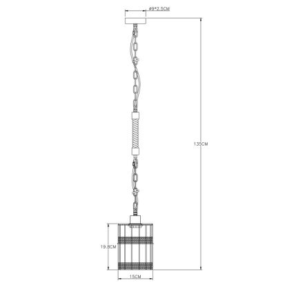 Globo - Πολύφωτο με αλυσίδα 1xE27/60W/230V