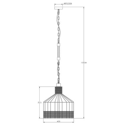 Globo - Πολύφωτο με αλυσίδα 1xE27/60W/230V