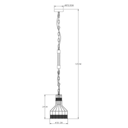 Globo - Πολύφωτο με αλυσίδα 1xE27/60W/230V