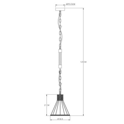 Globo - Πολύφωτο με αλυσίδα 1xE27/60W/230V