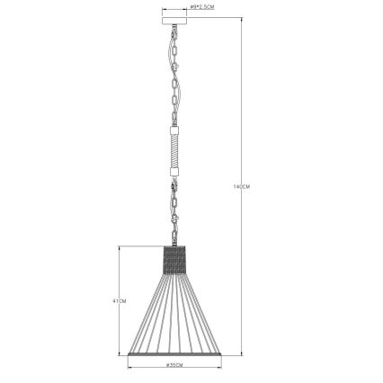 Globo - Πολύφωτο με αλυσίδα 1xE27/60W/230V