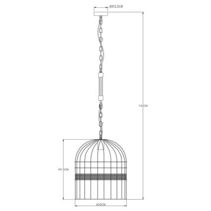 Globo - Πολύφωτο με αλυσίδα 1xE27/60W/230V