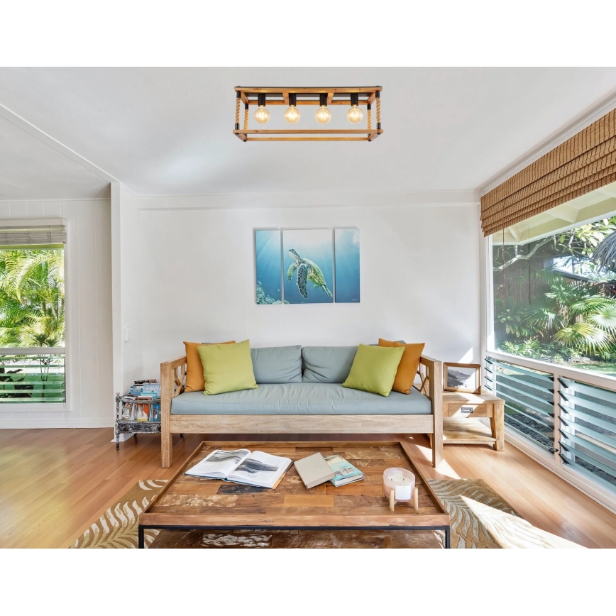 Globo 15691-4D - Φωτιστικό οροφής VERNON 4xE27/60W/230V