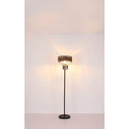 Globo - Επιδαπέδιο φωτιστικό 3xE27/40W/230V διάμετρος 40 cm μαύρο