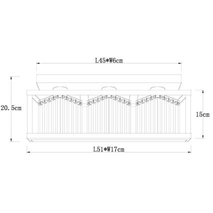 Globo - Πλαφονιέρα οροφής 3xE27/40W/230V