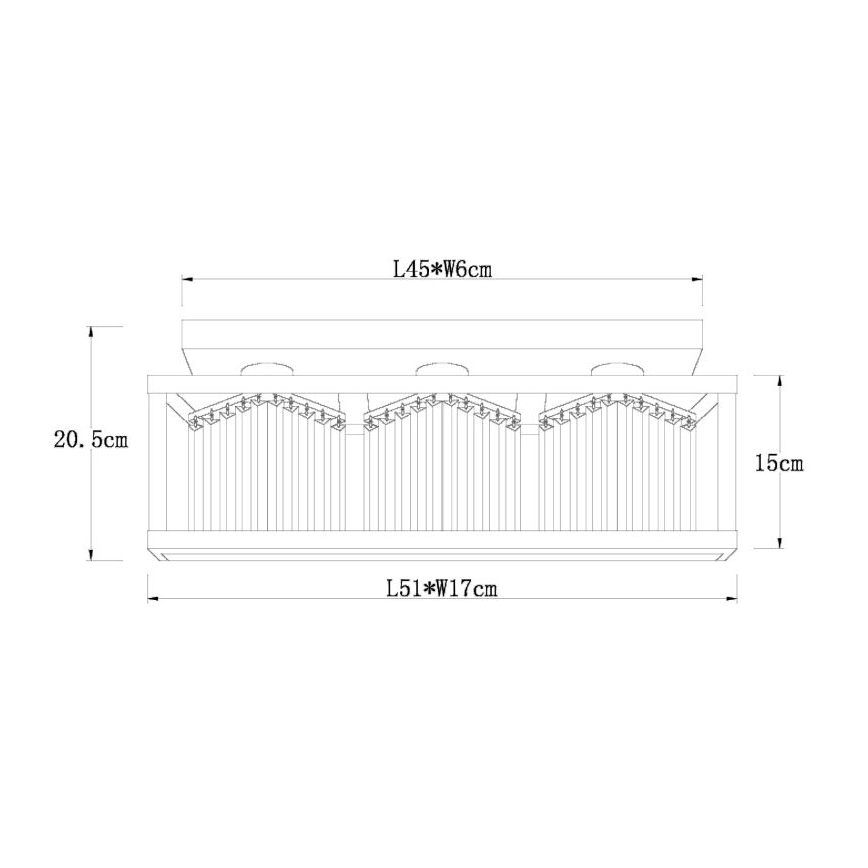 Globo - Πλαφονιέρα οροφής 3xE27/40W/230V