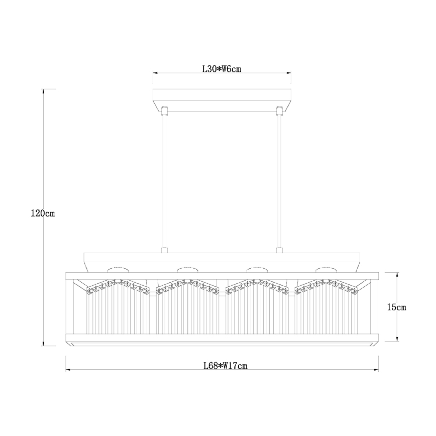 Globo - Φωτιστικό οροφής με καλώδιο 4xE27/40W/230V
