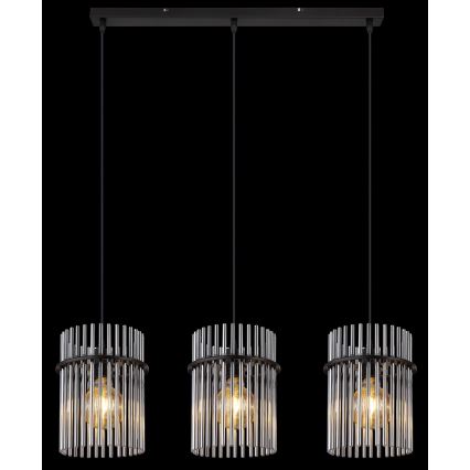 Globo - Κρεμαστό φωτιστικό οροφής 3xE27/60W/230V μαύρο