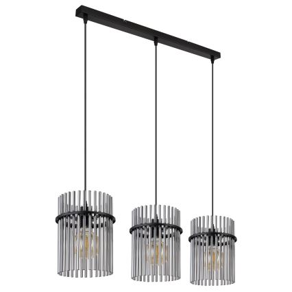 Globo - Κρεμαστό φωτιστικό οροφής 3xE27/60W/230V μαύρο