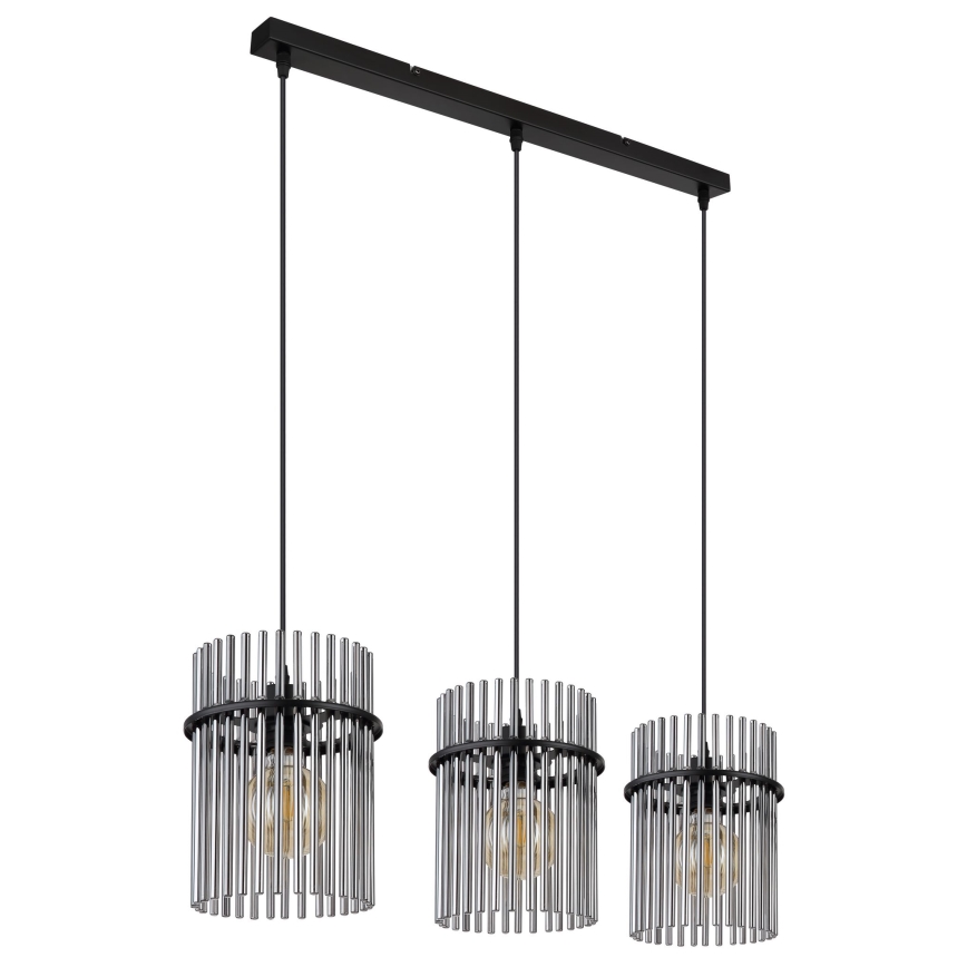 Globo - Κρεμαστό φωτιστικό οροφής 3xE27/60W/230V μαύρο