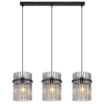 Globo - Κρεμαστό φωτιστικό οροφής 3xE27/60W/230V μαύρο