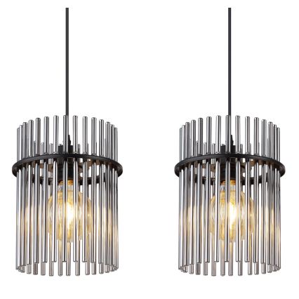 Globo - Κρεμαστό φωτιστικό οροφής 3xE27/60W/230V μαύρο