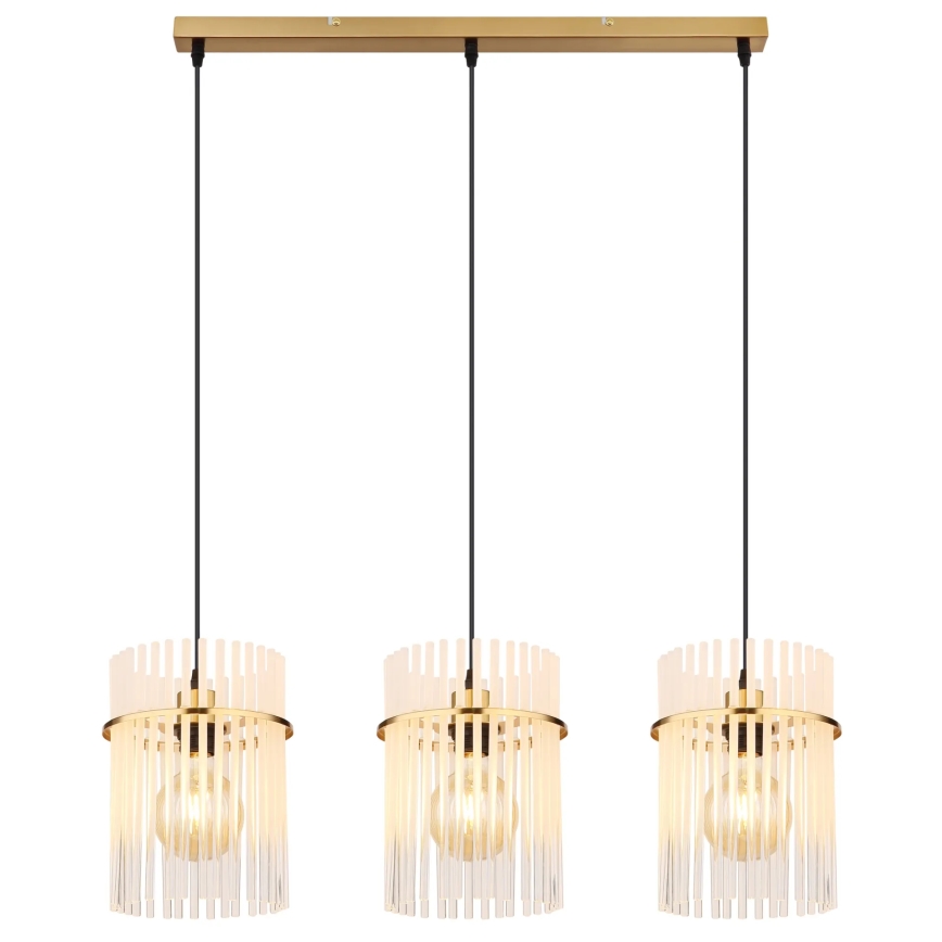 Globo - Κρεμαστό φωτιστικό οροφής 3xE27/60W/230V χρυσό