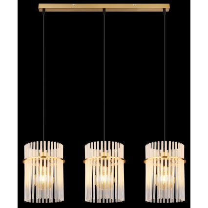 Globo - Κρεμαστό φωτιστικό οροφής 3xE27/60W/230V χρυσό