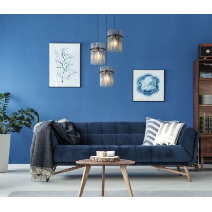 Globo - Κρεμαστό φωτιστικό οροφής 3xE27/60W/230V διάμετρος 47 cm μαύρο