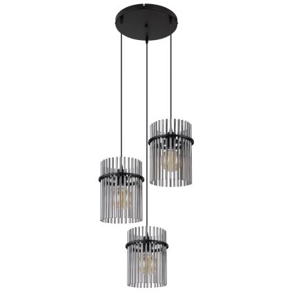 Globo - Κρεμαστό φωτιστικό οροφής 3xE27/60W/230V διάμετρος 47 cm μαύρο