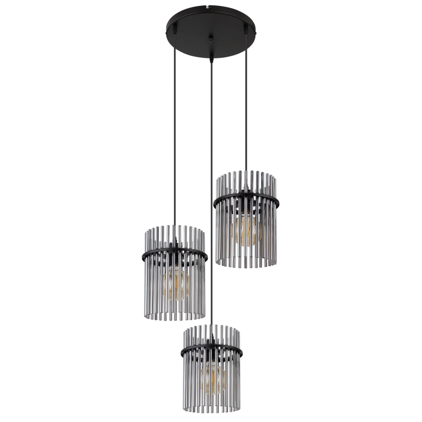 Globo - Κρεμαστό φωτιστικό οροφής 3xE27/60W/230V διάμετρος 47 cm μαύρο