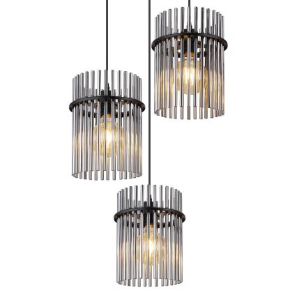 Globo - Κρεμαστό φωτιστικό οροφής 3xE27/60W/230V διάμετρος 47 cm μαύρο