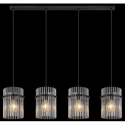 Globo - Κρεμαστό φωτιστικό οροφής 4xE27/60W/230V μαύρο