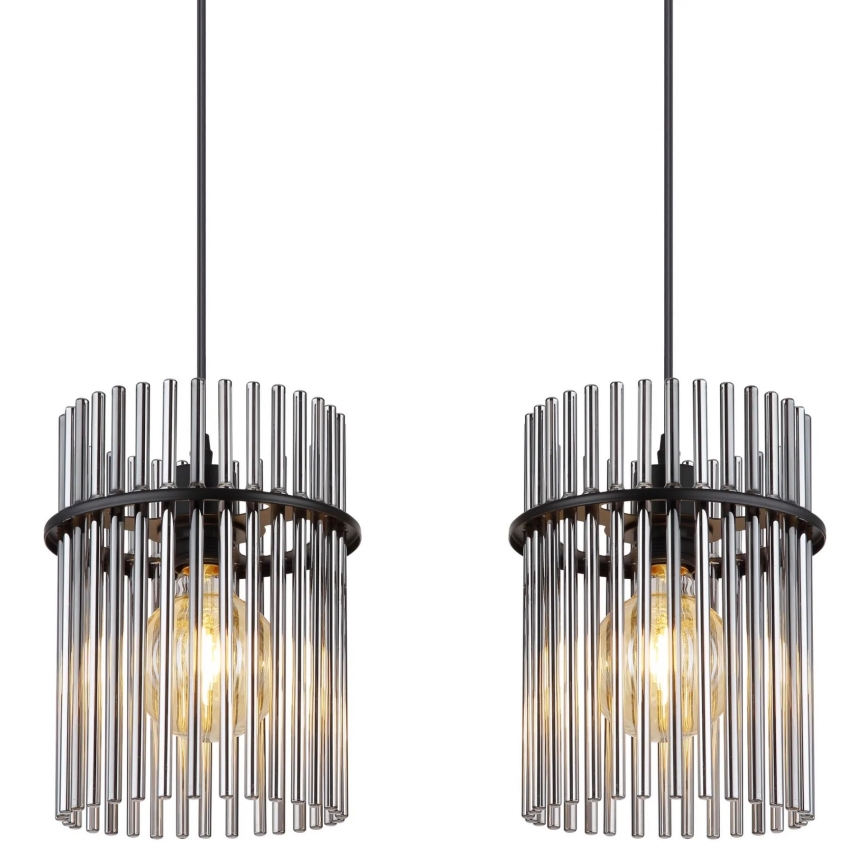 Globo - Κρεμαστό φωτιστικό οροφής 4xE27/60W/230V μαύρο