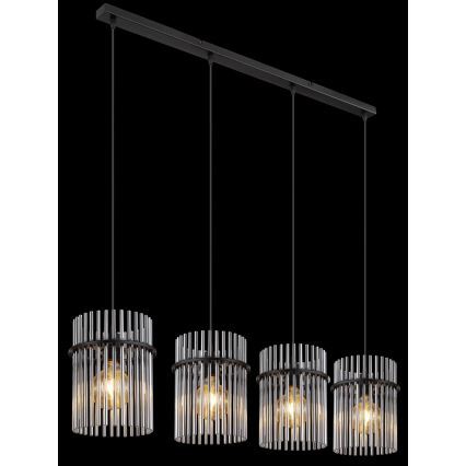 Globo - Κρεμαστό φωτιστικό οροφής 4xE27/60W/230V μαύρο