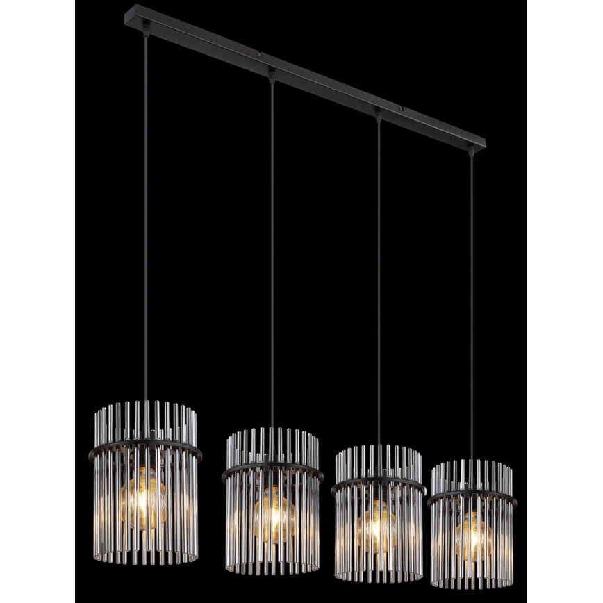 Globo - Κρεμαστό φωτιστικό οροφής 4xE27/60W/230V μαύρο