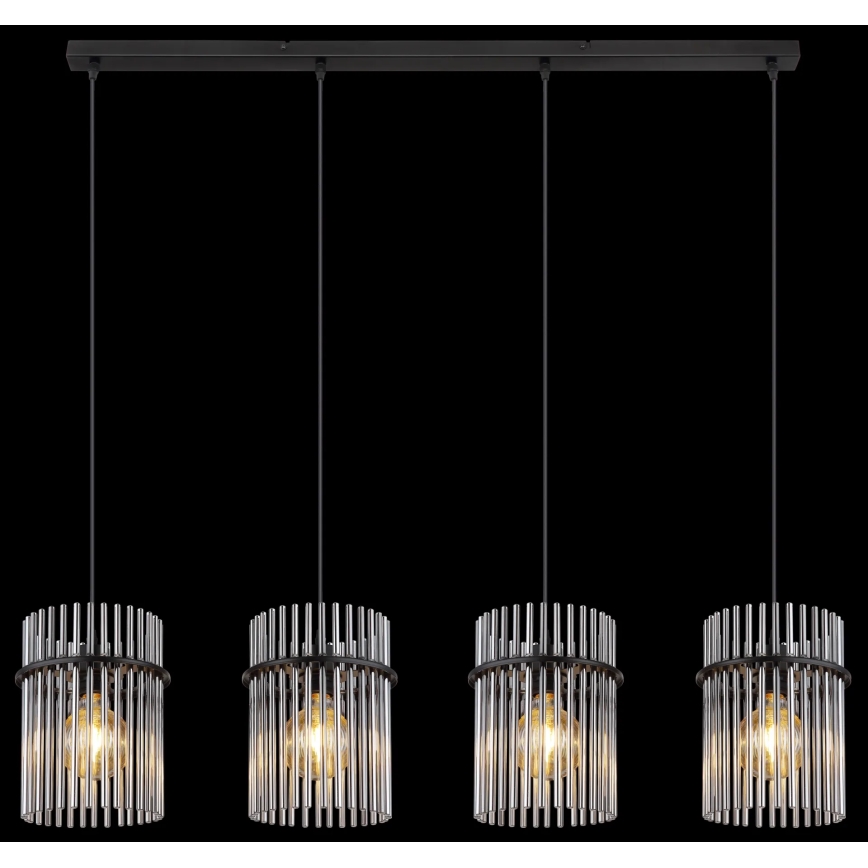 Globo - Κρεμαστό φωτιστικό οροφής 4xE27/60W/230V μαύρο