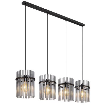 Globo - Κρεμαστό φωτιστικό οροφής 4xE27/60W/230V μαύρο