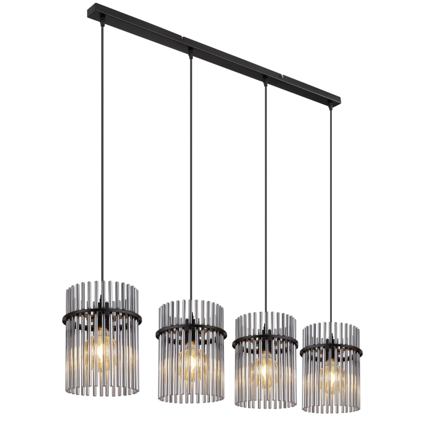 Globo - Κρεμαστό φωτιστικό οροφής 4xE27/60W/230V μαύρο