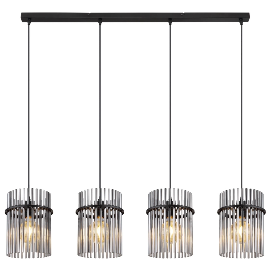 Globo - Κρεμαστό φωτιστικό οροφής 4xE27/60W/230V μαύρο