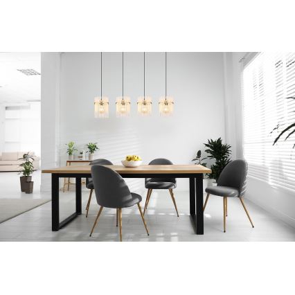 Globo - Κρεμαστό φωτιστικό οροφής 4xE27/60W/230V χρυσό