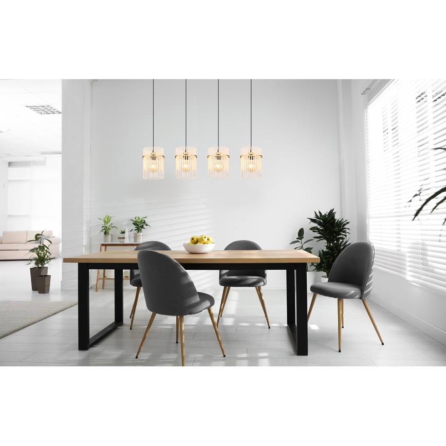 Globo - Κρεμαστό φωτιστικό οροφής 4xE27/60W/230V χρυσό