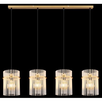 Globo - Κρεμαστό φωτιστικό οροφής 4xE27/60W/230V χρυσό