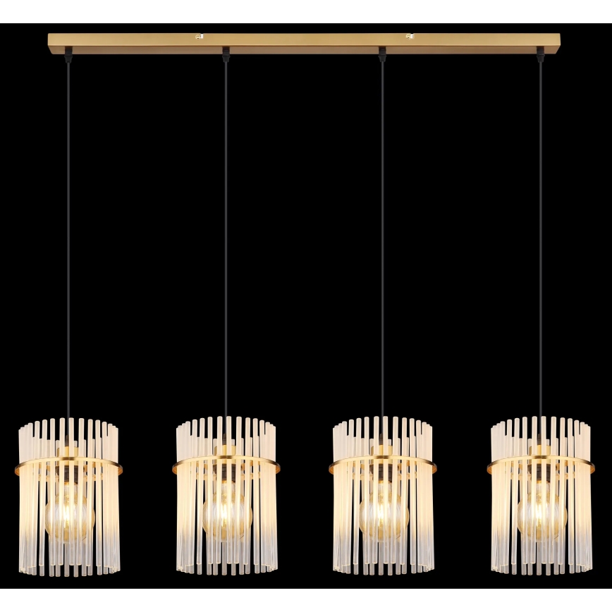 Globo - Κρεμαστό φωτιστικό οροφής 4xE27/60W/230V χρυσό