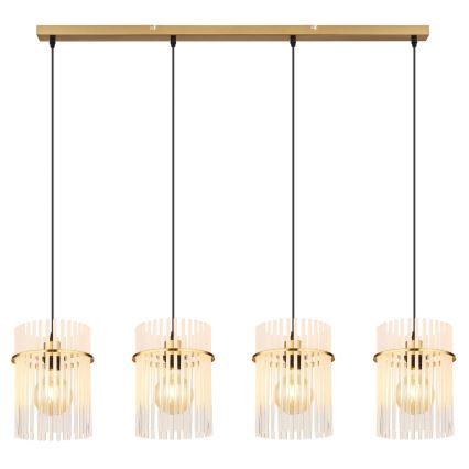 Globo - Κρεμαστό φωτιστικό οροφής 4xE27/60W/230V χρυσό