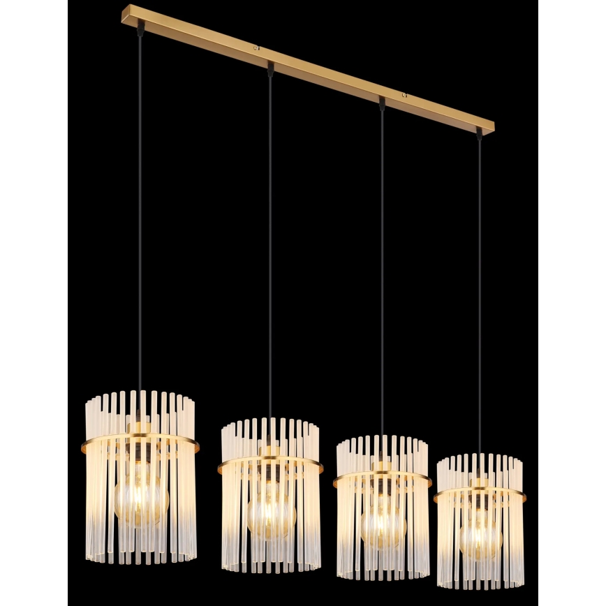 Globo - Κρεμαστό φωτιστικό οροφής 4xE27/60W/230V χρυσό