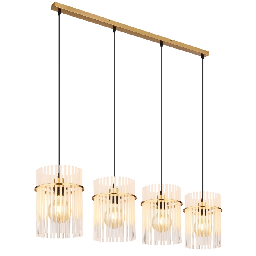 Globo - Κρεμαστό φωτιστικό οροφής 4xE27/60W/230V χρυσό