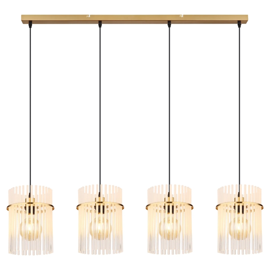 Globo - Κρεμαστό φωτιστικό οροφής 4xE27/60W/230V χρυσό