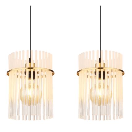Globo - Κρεμαστό φωτιστικό οροφής 4xE27/60W/230V χρυσό