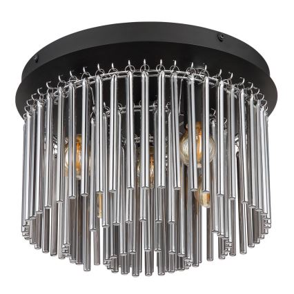Globo - Πλαφονιέρα οροφής 5xE14/40W/230V διάμετρος 32 cm μαύρο