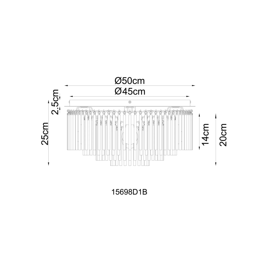 Globo - Φωτιστικό οροφής 5xE27/60W/230V, διάμετρος 50 cm