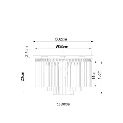 Globo - Φωτιστικό οροφής 5xE14/40W/230V, διάμετρος 32 cm