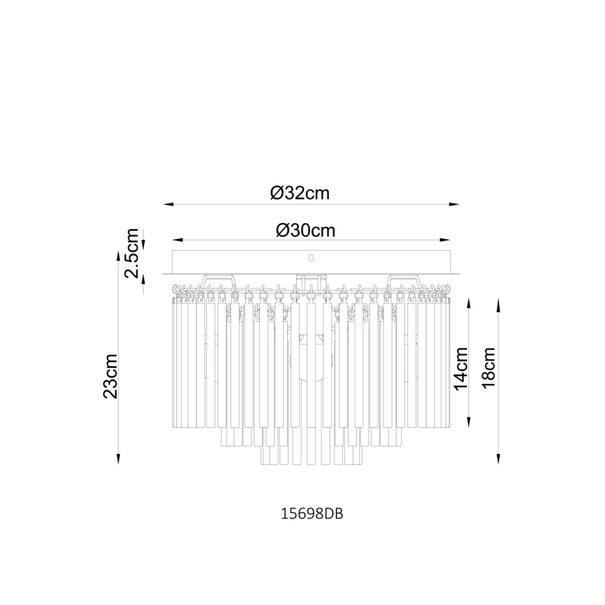 Globo - Φωτιστικό οροφής 5xE14/40W/230V, διάμετρος 32 cm