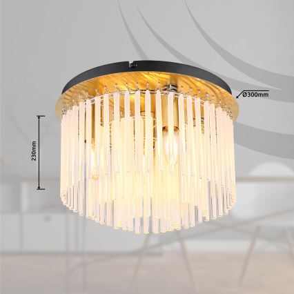 Globo - Φωτιστικό οροφής 5xE27/60W/230V διάμετρος 32 cm χρυσό