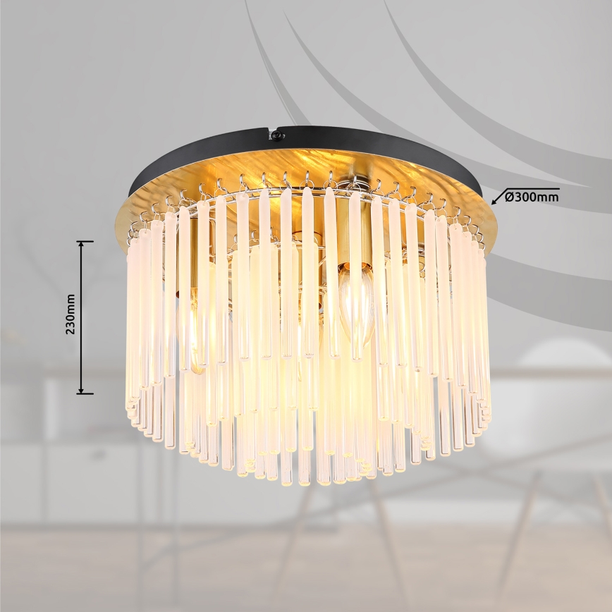 Globo - Φωτιστικό οροφής 5xE27/60W/230V διάμετρος 32 cm χρυσό
