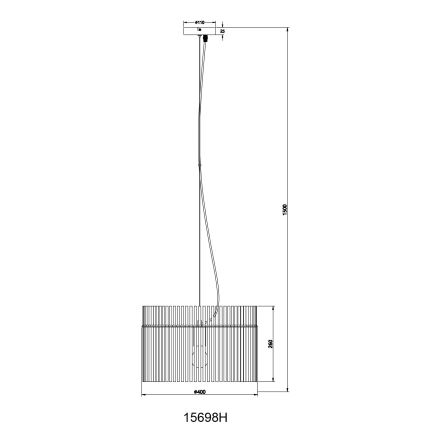 Globo - Κρεμαστό φωτιστικό οροφής 1xE27/60W/230V διάμετρος 40 cm μαύρο