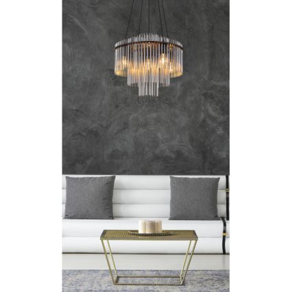 Globo - Κρεμαστό φωτιστικό με καλώδιο 5xE27/60W/230V μαύρο