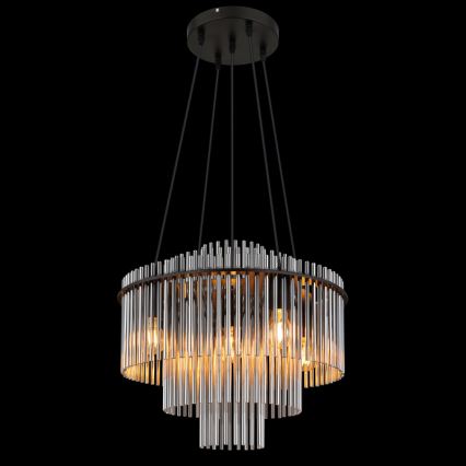 Globo - Κρεμαστό φωτιστικό με καλώδιο 5xE27/60W/230V μαύρο