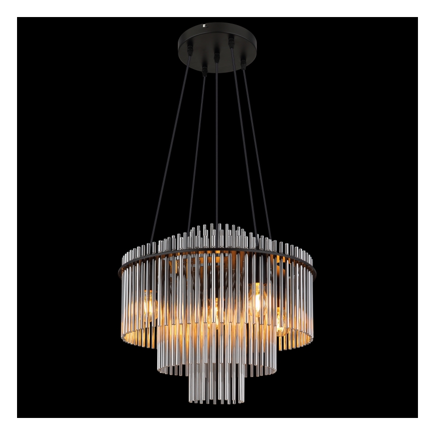 Globo - Κρεμαστό φωτιστικό με καλώδιο 5xE27/60W/230V μαύρο