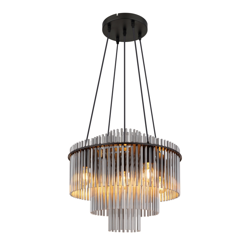 Globo - Κρεμαστό φωτιστικό με καλώδιο 5xE27/60W/230V μαύρο